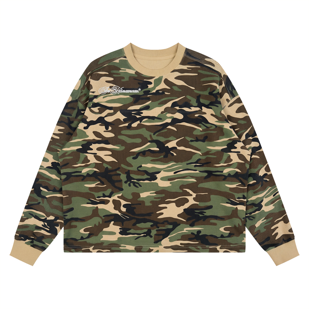 INHISNAME CAMO WAFFLE LONG SLEEVE